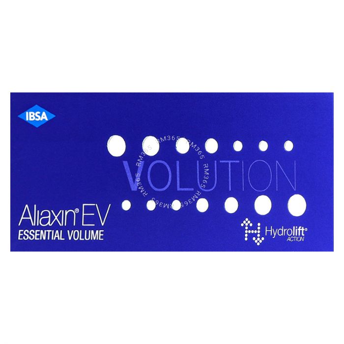Aliaxin EV, "Essential Volume", is a dermal filler specifically designed to restore lost facial volume and shape facial contours. The pure hyaluronic acid formula has optimal lifting capacity, which makes Aliaxin EV the ideal product for subcutaneous impl Aliaxin EV, "Essential Volume", is a dermal filler specifically designed to restore lost facial volume and shape facial contours. The pure hyaluronic acid formula has optimal lifting capacity, which makes Aliaxin EV the ideal product for subcutaneous impl