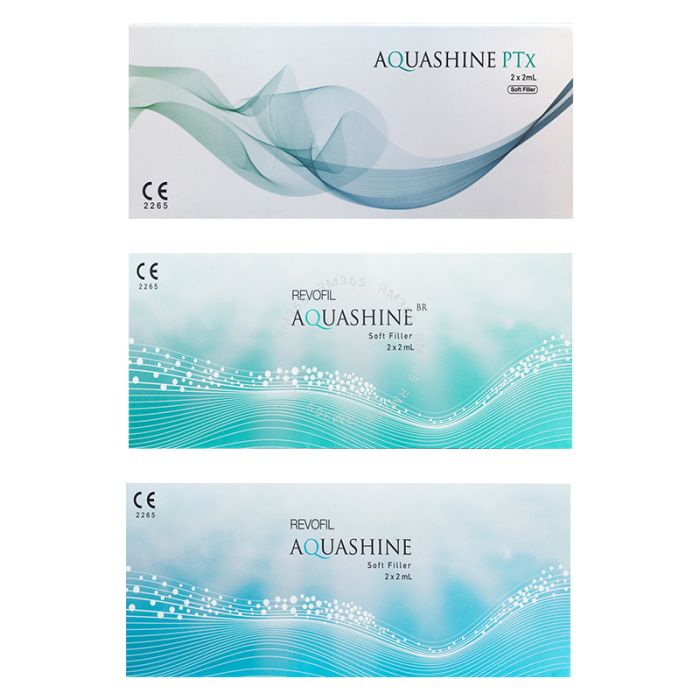 Aquashine PTX is a soft mesotherapy filler that contains biomimetic peptides and hyaluronic acids. The product stimulates the regeneration of aging skin and prevents free radicals from further development slowing the aging process in the skin.