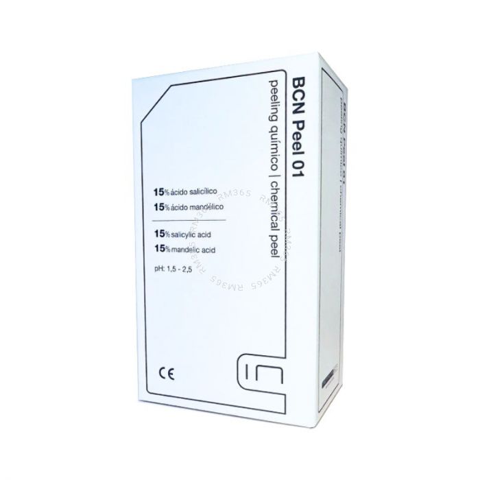 BCN Peel #01 Purifying is a chemical exfoliant that combines the alpha hydroxy acid (AHA) mandelic acid with the beta hydroxy acid (BHA) salicylic acid. It is characterised by its keratolytic, astringent, antimicrobial and anti-inflammatory effects. BCN Peel #01 Purifying is a chemical exfoliant that combines the alpha hydroxy acid (AHA) mandelic acid with the beta hydroxy acid (BHA) salicylic acid. It is characterised by its keratolytic, astringent, antimicrobial and anti-inflammatory effects.