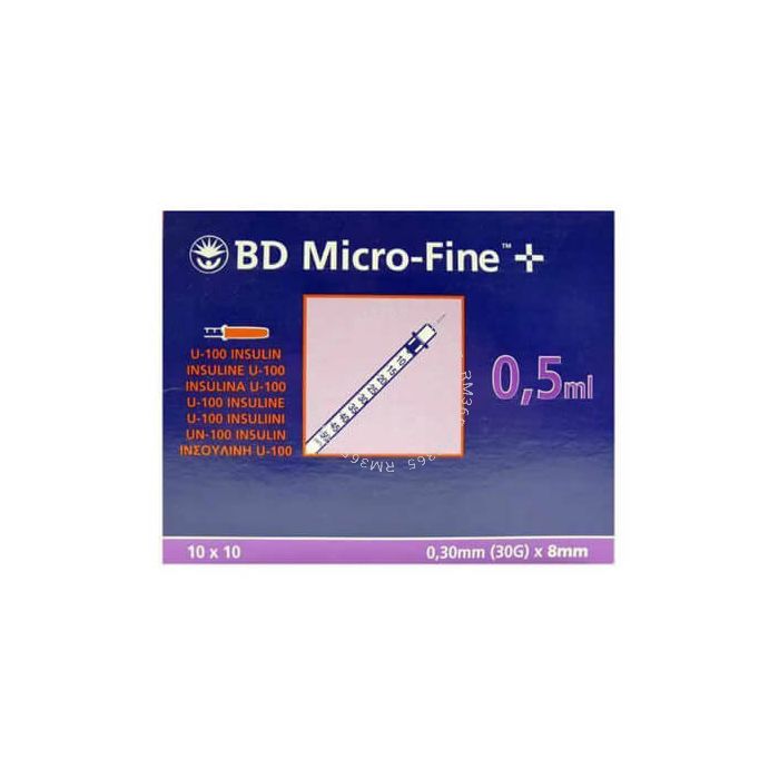 BD Micro-Fine+ 0.5ml 30G are single use aesthetic toxin syringes with sterile 8mm (30G) cannulas. The syringes have visible and readable numbers for an accurate and safe dosing and are designed for filling from vials.