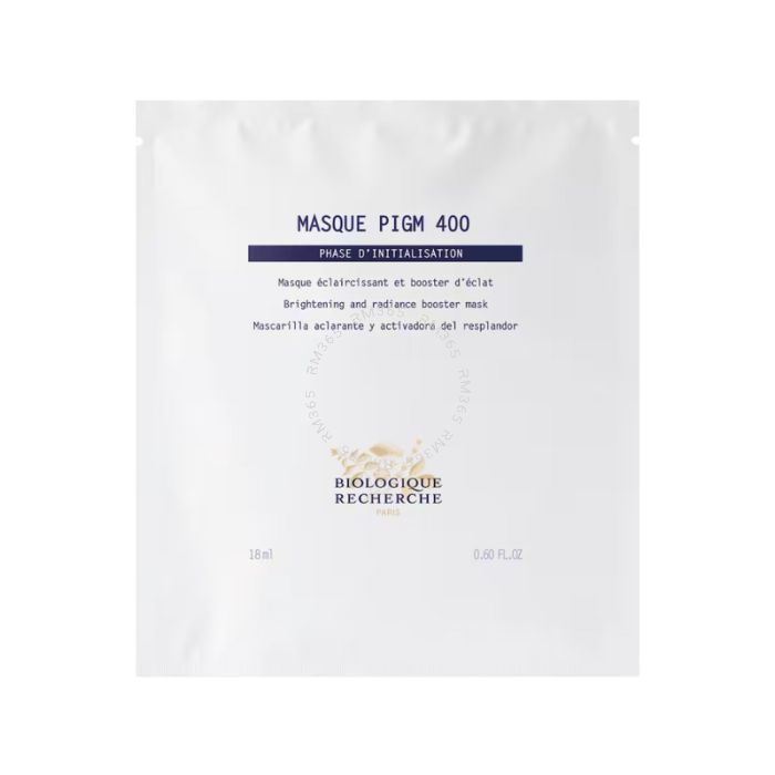 The formula of Masque PIGM 400 is concentrated in exceptional brightening and antioxidant active ingredients that give an amazing boost to the skin’s radiance. With a softer-than-silk Lyocell mask that clings to the contours of the face, the active ingred The formula of Masque PIGM 400 is concentrated in exceptional brightening and antioxidant active ingredients that give an amazing boost to the skin’s radiance. With a softer-than-silk Lyocell mask that clings to the contours of the face, the active ingred