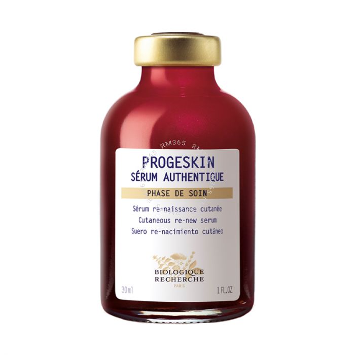 Progeskin defies the visible signs of skin senescence. Its dual-action formula revolves around 2 proteins involved in this phenomenon: progerin, an indicator of cellular senescence, and Klotho protein, a marker of cellular longevity. The skin becomes firm Progeskin defies the visible signs of skin senescence. Its dual-action formula revolves around 2 proteins involved in this phenomenon: progerin, an indicator of cellular senescence, and Klotho protein, a marker of cellular longevity. The skin becomes firm