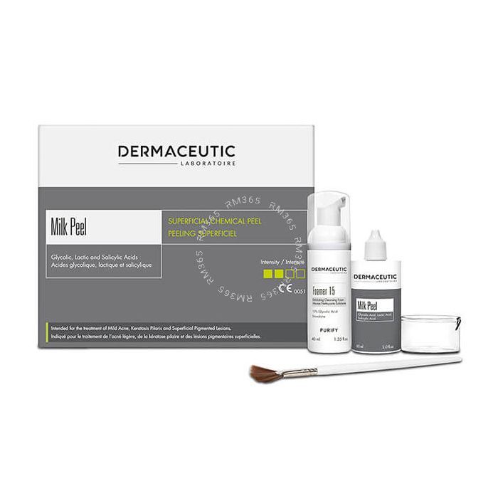 Dermaceutic Milk Peel is for the treatment of mild acne, keratosis pilaris and superficial pigmented lesions.