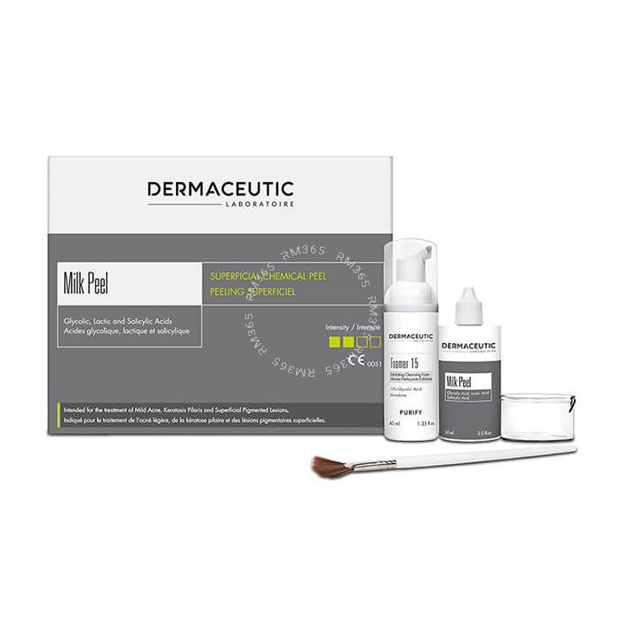 Dermaceutic Milk Peel is for the treatment of mild acne, keratosis pilaris and superficial pigmented lesions. Dermaceutic Milk Peel is for the treatment of mild acne, keratosis pilaris and superficial pigmented lesions.