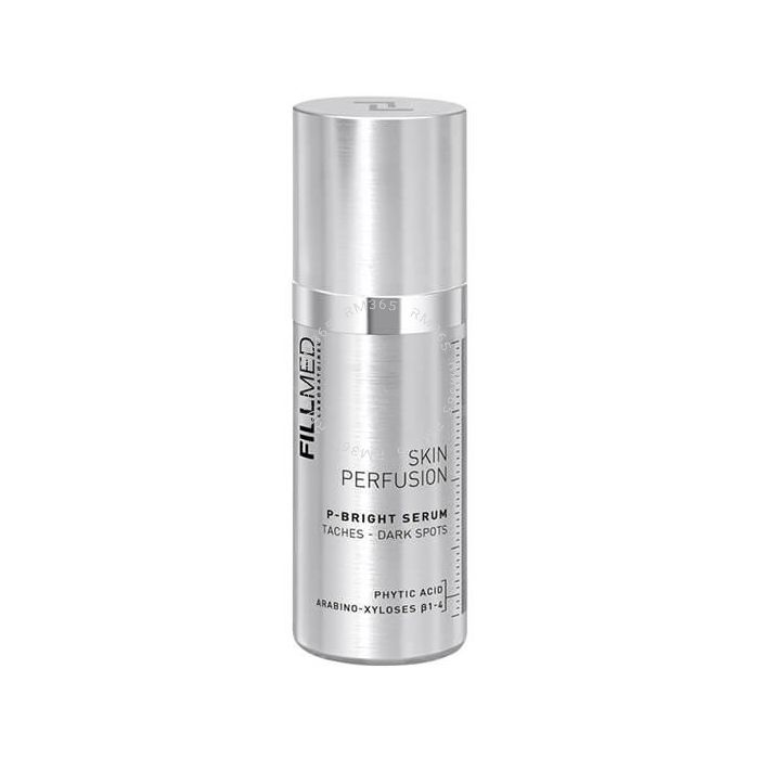 Fillmed Skin Perfusion P-Bright Serum is composed of multiple beneficial ingredients phytic acid is a peeling agent derived from different types of cereal grains, which has the ability to inhibit the pigment forming capability of the skins cells