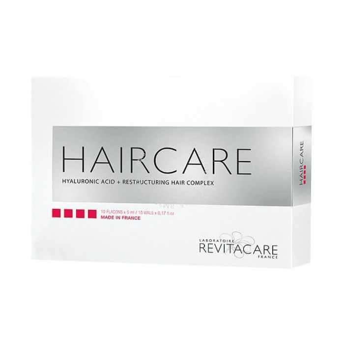 HAIRCARE is a resorbable implant composed of Hyaluronic acid 2 mg + Restructuring hair complex, injectable by micro-injections into dermis of the scalp near hair roots