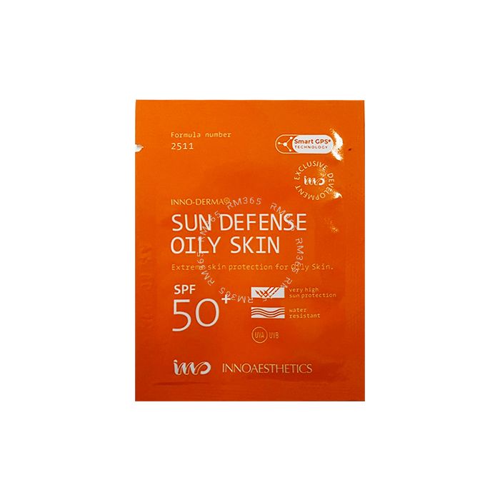 INNO-DERMA Sunblock UVP 50+ Oily Skin is a broad-spectrum oil-free sunscreen for oily skin that not only protects from UVA and UVB damage but also helps to regulate sebum production to help control oily and acne-prone skin.