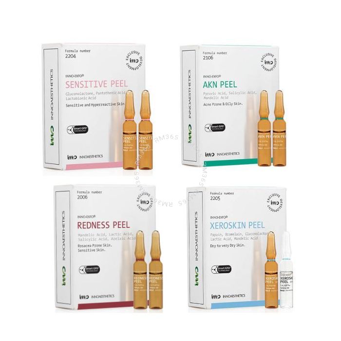 INNO-EXFO Redness is a chemical peel for rosacea-prone skin. It regulates skin microcirculation, reducing inflammation and vascular spiders. Provides an even and radiant complexion.