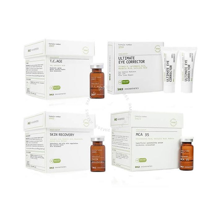 INNO-EXFO GLYCO AGE is recommended for the treatment of xerosis and dry skin. It reduces open pores, deeply hydrates and improves skin texture with its controlled epidermal exfoliation