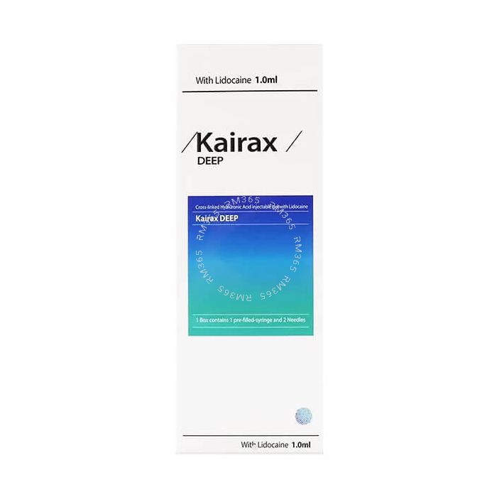 Kairax is a hyaluronic acid filler with maximised safety, convenience, and effectiveness based on excellent technology. It is fully CE approved and contains lidocaine. Kairax is a hyaluronic acid filler with maximised safety, convenience, and effectiveness based on excellent technology. It is fully CE approved and contains lidocaine.