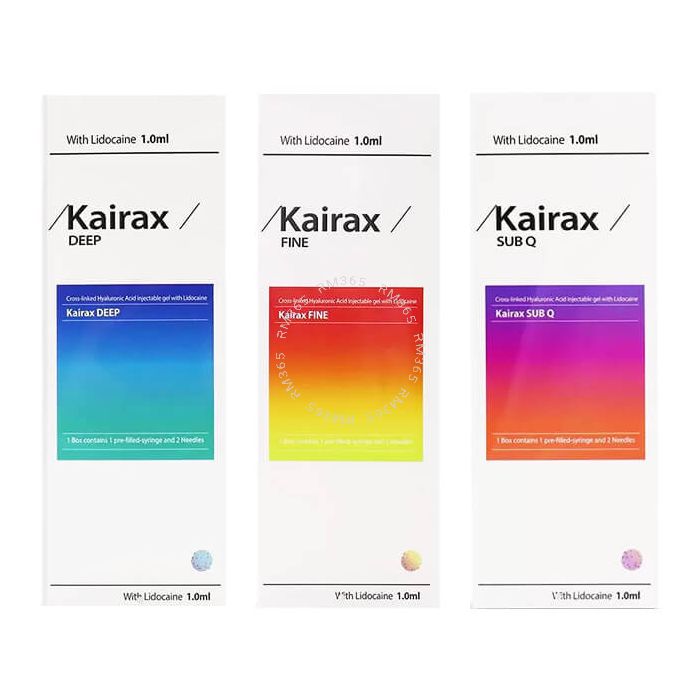 Kairax is a hyaluronic acid filler with maximised safety, convenience, and effectiveness based on excellent technology. It is fully CE approved and contains lidocaine.