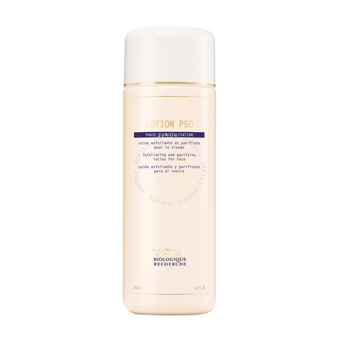 A cornerstone of Biologique Recherche’s method of epidermal reconditioning, Lotion P50 is a multifunctional lotion that exfoliates, cleanses, and purifies the epidermis, helping it maintain its acid pH balance. A cornerstone of Biologique Recherche’s method of epidermal reconditioning, Lotion P50 is a multifunctional lotion that exfoliates, cleanses, and purifies the epidermis, helping it maintain its acid pH balance.