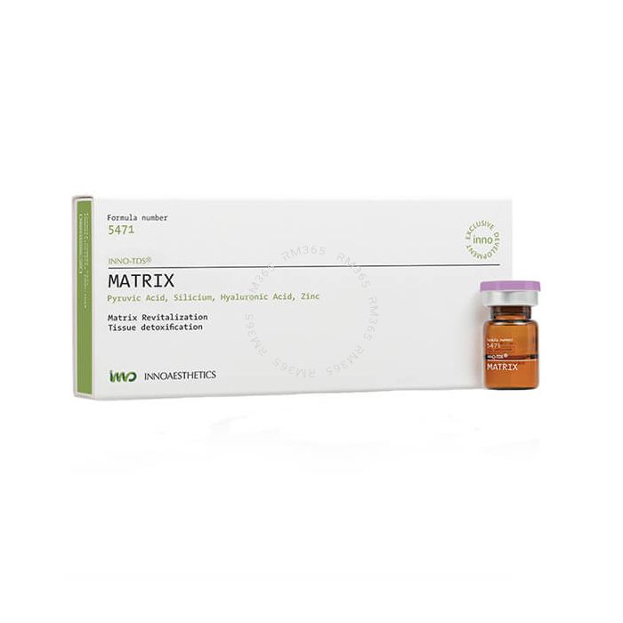 INNO-TDS Matrix</strong> is a solution with Pyruvic Acid for skin bio-revitalisation. It effectively restores the extracellular matrix and the dermal tissues, visibly redensifies and rejuvenates the skin. 