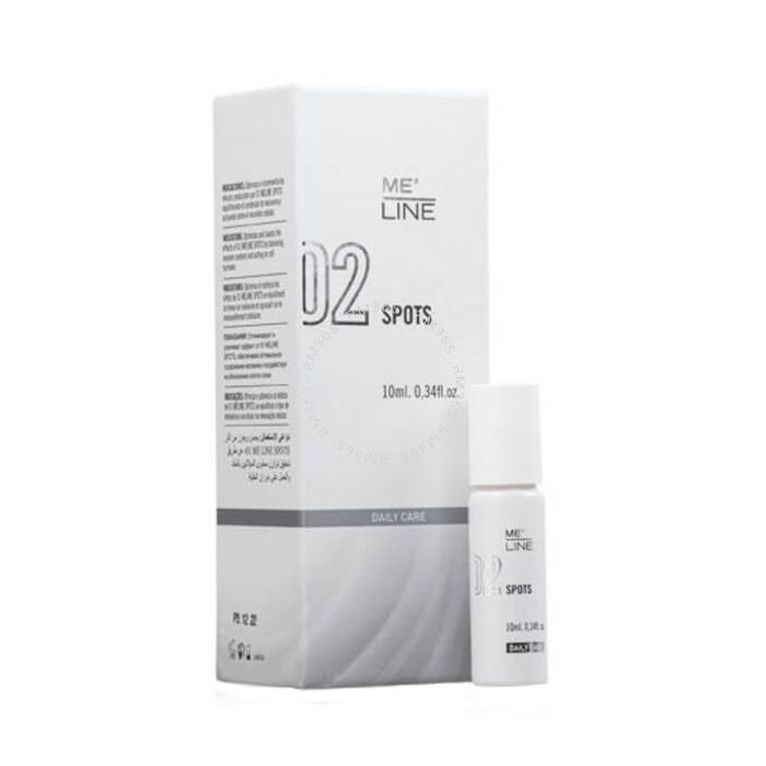 ME Line 02 Spots optimises the depigmenting effects of MELINE 01 SPOTS. Helps to remove dermal melanin pigment. Enhances treatment for solar lentigos and hyperkeratosis.< ME Line 02 Spots optimises the depigmenting effects of MELINE 01 SPOTS. Helps to remove dermal melanin pigment. Enhances treatment for solar lentigos and hyperkeratosis.<
