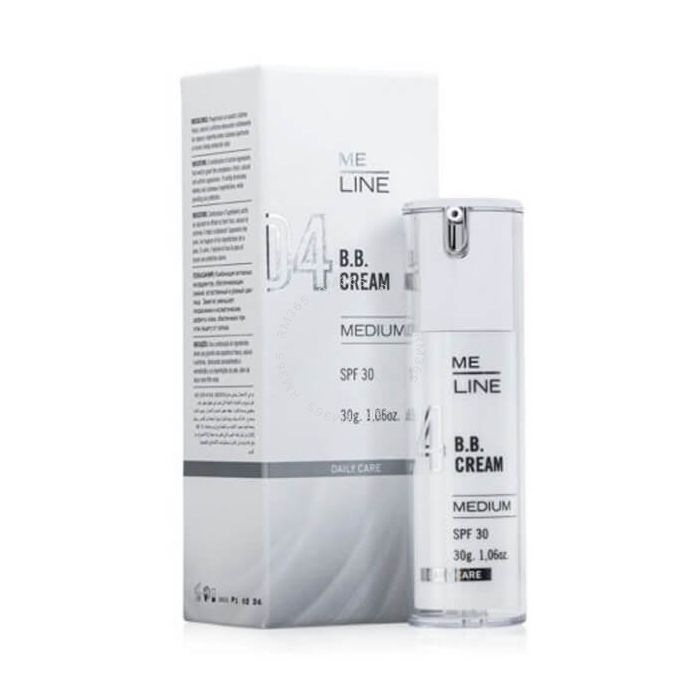 ME Line 04 BB Cream Medium is a correction and sun protection cream with SPF 30+ with a dark tone make-up base.