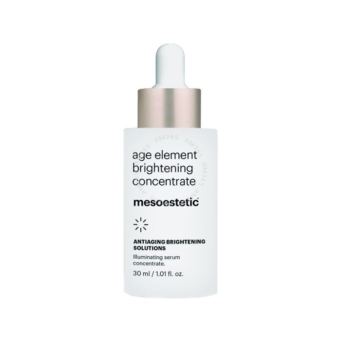 Mesoestetic Age Element Brightening Concentrate - Concentrated serum with brightening action and antioxidant active ingredients. Unifies the skin tone. Mesoestetic Age Element Brightening Concentrate - Concentrated serum with brightening action and antioxidant active ingredients. Unifies the skin tone.
