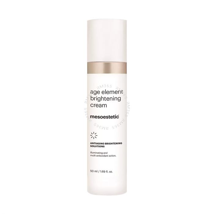 Mesoestetic Age Element Brightening Cream for treating the first signs of aging, giving luminosity to the face. Its antioxidant action delays premature aging, revitalizing the skin and providing a more hydrated and uniform appearance. Mesoestetic Age Element Brightening Cream for treating the first signs of aging, giving luminosity to the face. Its antioxidant action delays premature aging, revitalizing the skin and providing a more hydrated and uniform appearance.