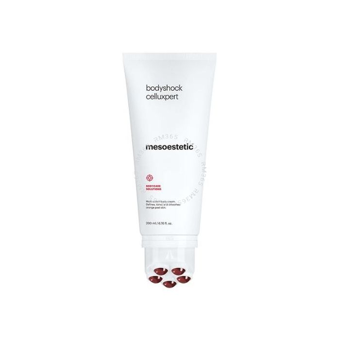 Mesoestetic Bodyshock Celluexpert - Multi-action body cream. Defines, tones and smoothes orange peel skin. Mesoestetic Bodyshock Celluexpert - Multi-action body cream. Defines, tones and smoothes orange peel skin.