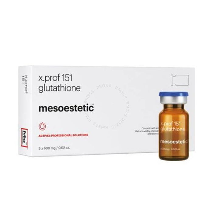 Mesoestetic X.prof 151 Glutathione (5 x 600mg) - Normaliser of skin tone. Mesoestetic X.prof 151 Glutathione (5 x 600mg) - Normaliser of skin tone.