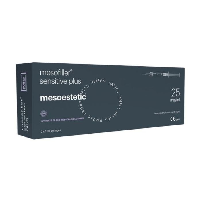 Mesoestetic Mesofiller Sensitive Plus is a dermal implant of reticulated hyaluronic acid concentration 25 mg/ml for filling the external genital area (labia majora) in the treatment and correction of enlarged labia, vulvar ptosis, deflation, hypotrophy of