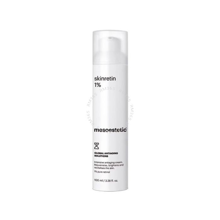 Mesoestetic Skinretin 1% - Cream with 1% pure retinol for professional use to prepare the skin for professional treatments and enhance their effectiveness. Regenerates, brightens and revitalises skin. Mesoestetic Skinretin 1% - Cream with 1% pure retinol for professional use to prepare the skin for professional treatments and enhance their effectiveness. Regenerates, brightens and revitalises skin.