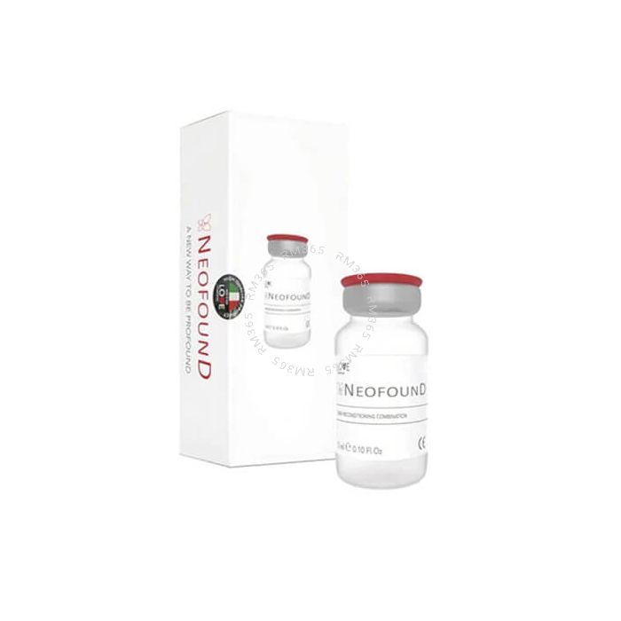 Neofound is a powerful cocktail that tackles various imperfections associated with aging, such as roughness, elastosis, discoloration and loss of volume.