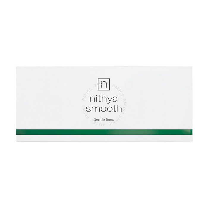 Nithya Smooth is a unique formula with a non-toxic alternative, Argireline (Hexapeptide-8), that has been found to be safer than BoNT and as effective in reducing wrinkles. Nithya Smooth is a unique formula with a non-toxic alternative, Argireline (Hexapeptide-8), that has been found to be safer than BoNT and as effective in reducing wrinkles.