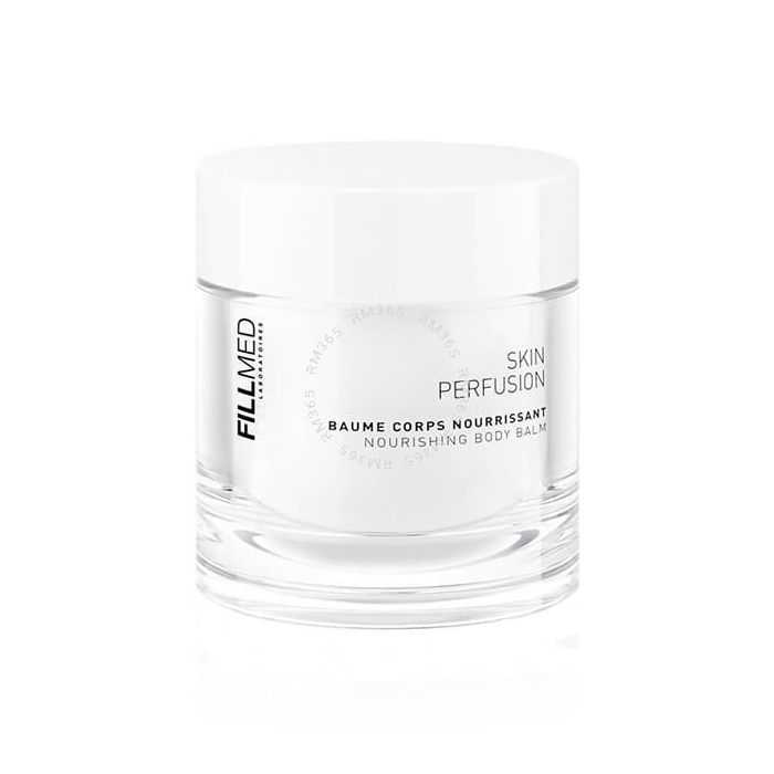 Fillmed Skin Perfusion Nourishing Body Balm is a rich silky textured body balm that nourishes dry skin. It forms a protective film on the skin, which strengthens the dermal barrier and locks in precious hydration for long lasting moisture.