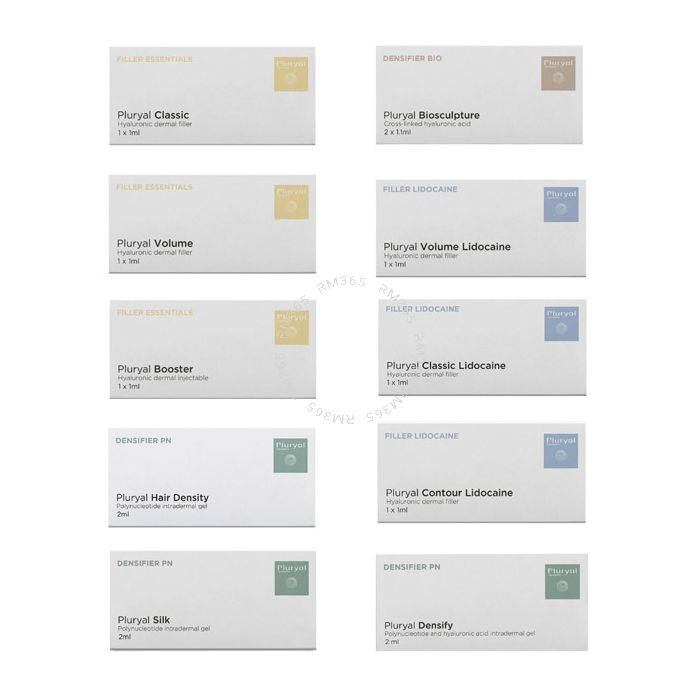 Pluryal is a range of safe and efficient hyaluronic acid dermal fillers, boosters and mesotherapy products to diminish signs of skin ageing. These products hold ingredients to target specific skin issues of the face, hair and body with a long duration per