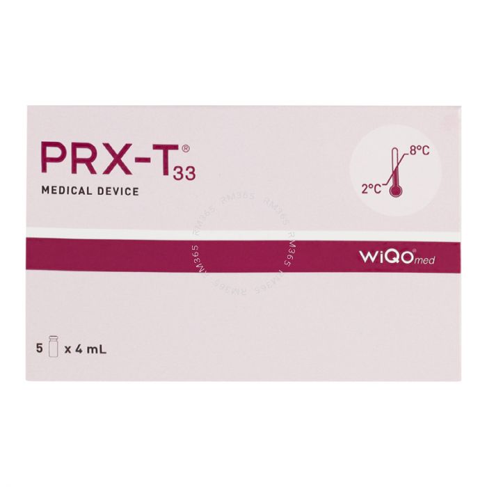 PRX-T33 Peel is a non-injectable bio-revitaliser used to restore the skin’s natural radiance, prevent dermal ageing and treat scars and stretch marks. It also stimulates fibroblasts and growth factors, without causing inflammation and damaging the skin. PRX-T33 Peel is a non-injectable bio-revitaliser used to restore the skin’s natural radiance, prevent dermal ageing and treat scars and stretch marks. It also stimulates fibroblasts and growth factors, without causing inflammation and damaging the skin.