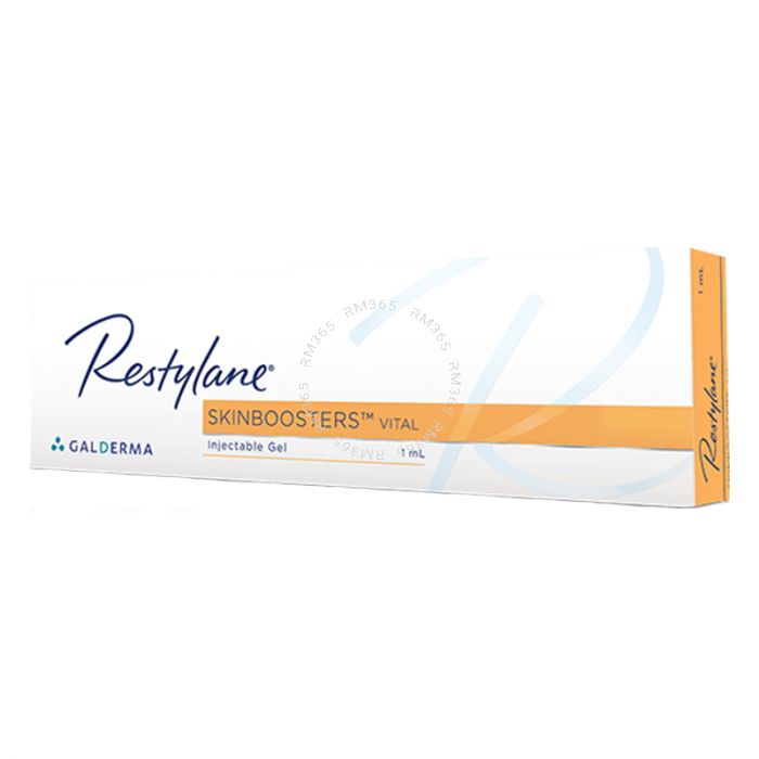 Restylane Skinboosters Vital (1 Syringe x 1ml Per Pack) Restylane Skinboosters can help refresh your look. Designed with patented NASHA™ technology, Restylane Skinboosters is a dermal filler that uses a unique form of hyaluronic acid.
Restylane Skinboosters Vital (1 Syringe x 1ml Per Pack) Restylane Skinboosters can help refresh your look. Designed with patented NASHA™ technology, Restylane Skinboosters is a dermal filler that uses a unique form of hyaluronic acid.