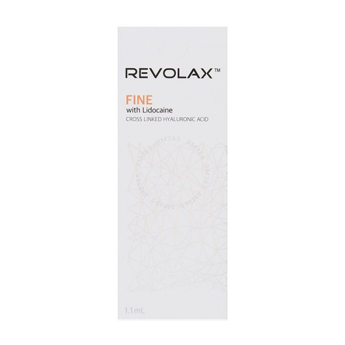 Revolax Fine Lidocaine is a viscoelastic gel of cross-linked hyaluronic acid of non-animal origin with HA concentration 24mg/ml, containing 0.3% lidocaine hydrochloride for its anaesthetic properties. Revolax Fine Lidocaine is light-weighted der Revolax Fine Lidocaine is a viscoelastic gel of cross-linked hyaluronic acid of non-animal origin with HA concentration 24mg/ml, containing 0.3% lidocaine hydrochloride for its anaesthetic properties. Revolax Fine Lidocaine is light-weighted der