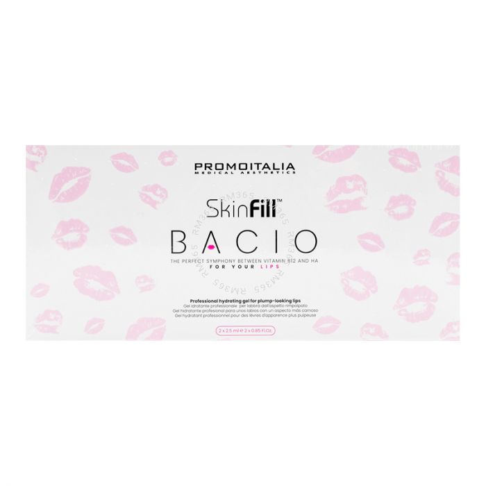 Skinfill Bacio is the latest innovative lip booster composed of vitamin B12 and hyaluronic acid, for defining, hydrating and making lips appear softer, smoother and much plumper. Promoitalia’s R&D department has been able to obtain a stable and groundbrea