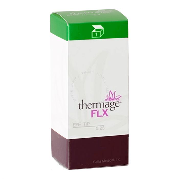 Thermage FLX Eye Tip 0.25cm2 is a Thermage treatment accessory designed to smooth out and tighten the skin of the upper and lower eyelids. The Eye Tip is specifically designed to use precise and shallow heating to smooth and tighten the sensitive skin of Thermage FLX Eye Tip 0.25cm2 is a Thermage treatment accessory designed to smooth out and tighten the skin of the upper and lower eyelids. The Eye Tip is specifically designed to use precise and shallow heating to smooth and tighten the sensitive skin of
