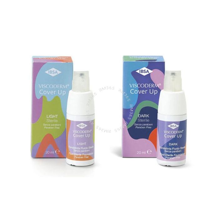 Viscoderm Cover Up Light is a fluid, sterile and multi-function foundation. It contains hyaluronic acid and mountain arnica, important for attenuating skin discolouring and alleviating and covering redness caused by dermal-beauty treatments. It also facil