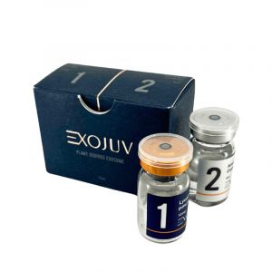 Exojuv Exosomes Characteristics, Plant Based, derived from centella asiatica. More than 5 billion exosomes per vial of 50mg of lyophilised powder. Impressive antioxidant, anti-inflammatory and regenerative action