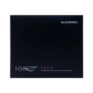 HYAcorp Face is an absorbable skin implant produced from a hyaluronic acid of non-animal origin. HYAcorp Face is indicated for the restoration of facial volume and contour by replacing lost hyaluronic acid in the skin.