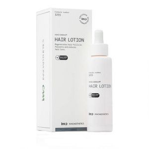 INNO-DERMA Hair Lotion effectively slows down or stops hair fall completely by stimulating blood flow and nourishing the scalp to strengthen the hair and promote growth, thus improving hair volume and density.