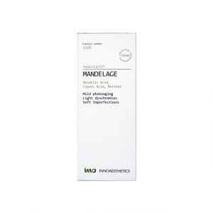 INNO-EXFO Mandelage is a multi-target Mandelic Acid peel for the treatment of moderate skin aging, superficial pigmentations, and acne. Its active ingredients renew the epidermis and evens skin tone.
