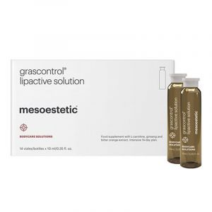 Mesoestetic Grascontrol Lipactive Solution - Dietary supplement in liquid format with L-carnitine, ginseng and bitter orange extract. Includes 14 vials - grapefruit flavour