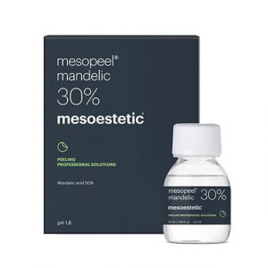 Mesoestetic Mesopeel Mandelic acid 30% peel gently and gradually penetrates the skin. It stimulates collagen and proteoglycan synthesis, encouraging skin rejuvenation and allowing gentler, more gradual exfoliation. Indicated for oily and seborrheic skin a