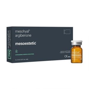 MESOESTETIC MESOHYAL ARBIBENONE 5 x 3ml per pack Mesoestetic Mesohyal Argibenone is an intra-dermal administration treatment to reduce dynamic expression lines and photoinduced damage.