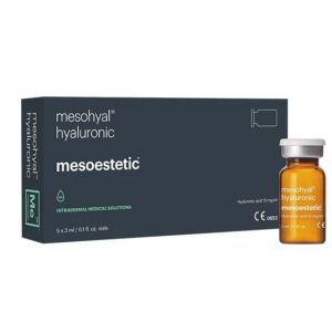 Mesohyal Hyaluronic is a non-animal origin gel solution. It is non-cross-linked hyaluronic acid, obtained by bio-fermentation, and enhances the moisturisation of one’s skin. It is perfect for filling fine and superficial wrinkles. After the injection, it 