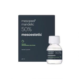 Mesoestetic Mesopeel Mandelic acid 50% peel gently and gradually penetrates the skin. It stimulates collagen and proteoglycan synthesis, encouraging skin rejuvenation and allowing gentler, more gradual exfoliation. Indicated for oily and seborrheic skin a