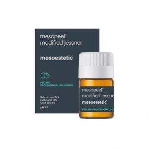 Mesoestetic Mesopeel Modified Jessner
14% salicylic acid + 14% lactic acid + 8% citric acid
Broad-spectrum peel.
mild to moderate photoaging, expression lines and superficial wrinkles, loss of firmness, dilated pores, dull and opaque skin.
hyperpigmen