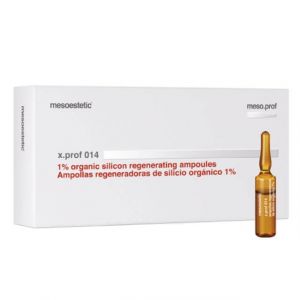 Mesoestetic meso.prof x.prof 014 organic silicon 1% - Regulates cell metabolism. collagen, proteoglycans and structural glycproteins. It acts as regulator and normaliser of cell metabolism and cell division.