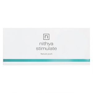 Nithya Stimulate’s advanced formula of tetrapeptyd-2, hydrolyzed collagen and sodium hyaluronate hydrates and stimulates skin firmness, slowing down the signs of ageing.